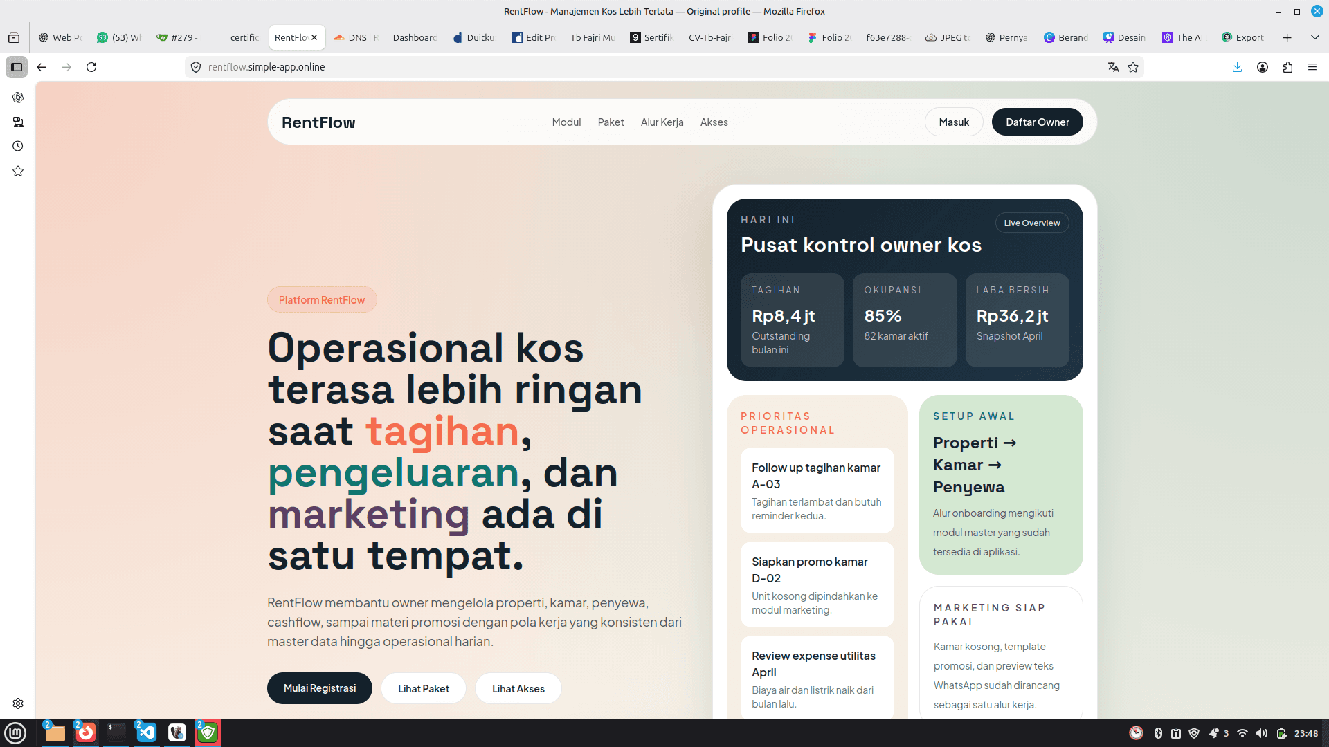 Dashboard RentFlow